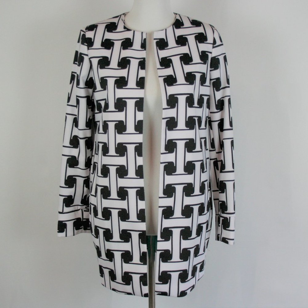 Isaac Mizrahi Chelsea Jacket In Black White